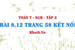 Bài 8.12 trang 58 Toán 7 Kết nối tri thức Tập 2